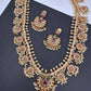 CZ Multi Color Stone  Pearls Bottu Mala Guttapusalu Necklace
