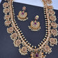 CZ Multi Color Stone  Pearls Bottu Mala Guttapusalu Necklace