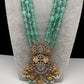Victorian Pendent Mint Green Beads Necklace