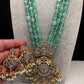 Victorian Pendent Mint Green Beads Necklace