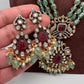 Victorian Kundan Real Emerald Beads Long Necklace