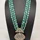 AD Floral Mint Green Beads Necklace