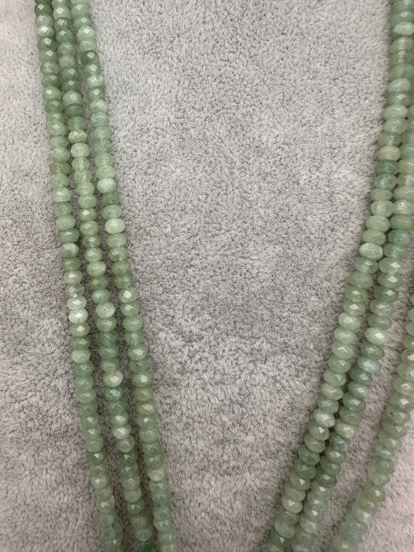 AD Goddess Lakshmi Mint Green Onyx Beads Necklace