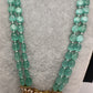 Victorian Multi Stone Double line Mint Monalisa Beads Necklace
