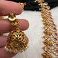 Kempu Goddess Lakshmi CZ Long Necklace