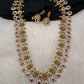 Kempu Goddess Lakshmi CZ Long Necklace