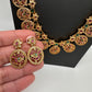 Peacock Pattern Bottu Mala Necklace