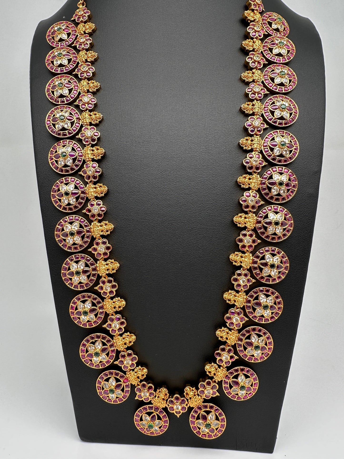 Goddess Lakshmi Bottu Mala Long Necklace