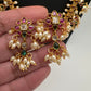 Rice Pearls Multi Color Kempu Guttapusalu Necklace