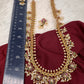 Rice Pearls Multi Color Kempu Guttapusalu Necklace