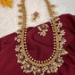 Rice Pearls Multi Color Kempu Guttapusalu Necklace