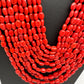 AD Color Multi Layer Beads Necklace - Coral