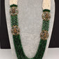 Victorian Goddess Lakshmi Color Multi Layer Beads Necklace - Green