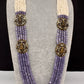 Victorian Goddess Lakshmi Color Multi Layer Beads Necklace - Purple