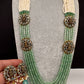 Victorian Goddess Lakshmi Color Multi Layer Beads Necklace - LightGreen
