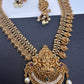 Matte Ganesha Goddess Lakshmi Kassu Mala Long Necklace