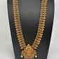 Matte Ganesha Goddess Lakshmi Kassu Mala Long Necklace