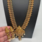 Matte Ganesha Goddess Lakshmi Kassu Mala Long Necklace