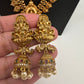 Matte Ganesha Goddess Lakshmi Kassu Mala Long Necklace