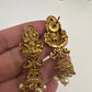 Matte Ganesha Goddess Lakshmi Kassu Mala Long Necklace