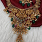 Matte Goddess Lakshmi Mala Long Necklace