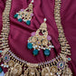 Matte Goddess Lakshmi Mala Long Necklace