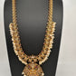 Matte Goddess Lakshmi Rice Pearls Guttapusalu Long Necklace
