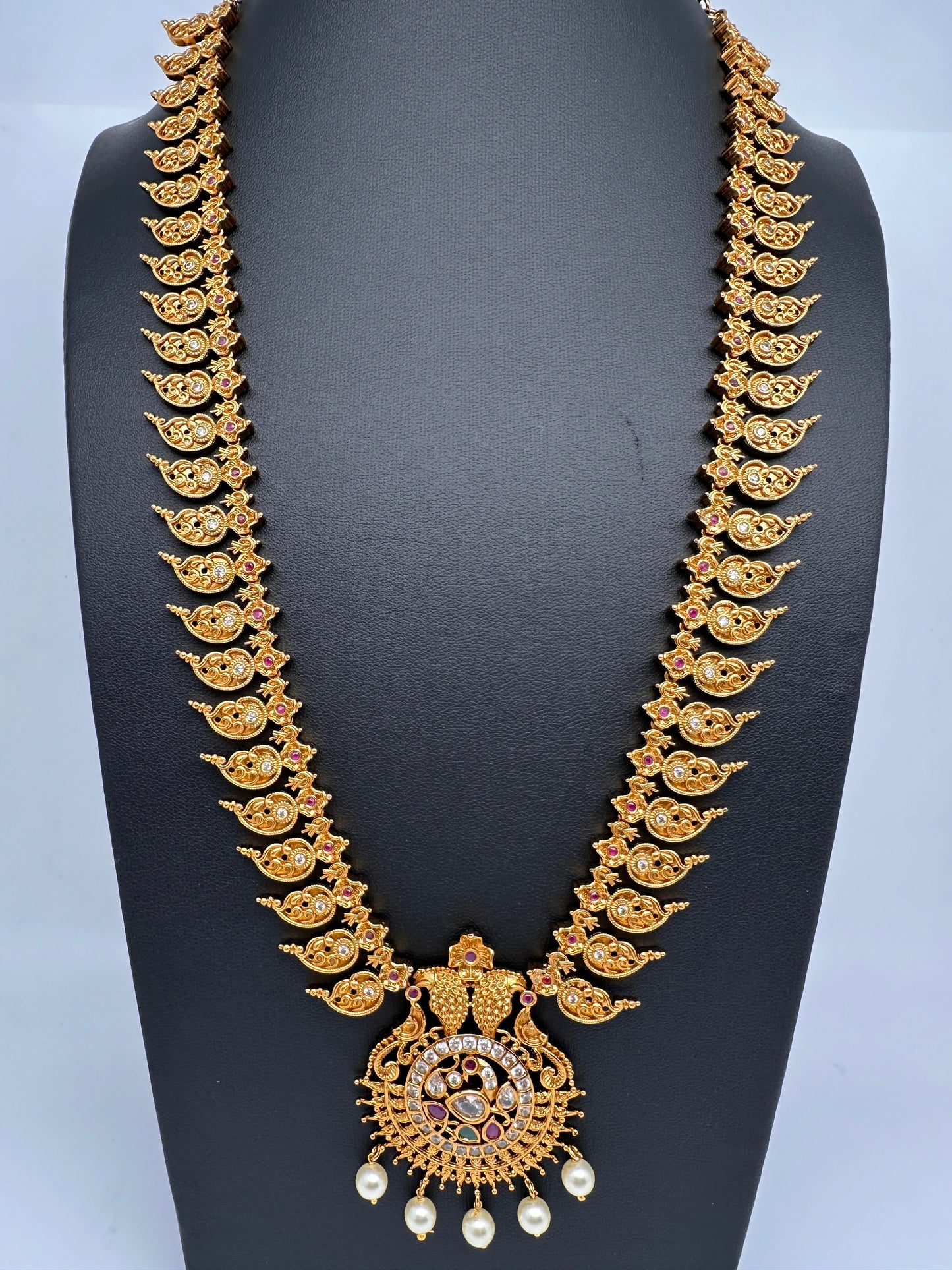 Matte Mango Mala Long Necklace
