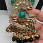 Victorian Peacock Color Multi Layer Beads Necklace - Green
