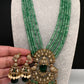 Victorian Peacock Color Multi Layer Beads Necklace - LightGreen