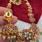 Matte Goddess Lakshmi Potta Stones Long Necklace
