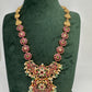 Matte Goddess Lakshmi Potta Stones Long Necklace