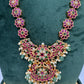 Matte Goddess Lakshmi Potta Stones Long Necklace