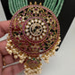 Kempu Pendent Green Beads Reani Haar Necklace