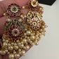 Kempu Pendent Green Beads Reani Haar Necklace