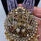 Lord Narsima Onyx Beads  Color Stone Long Necklace - Purple