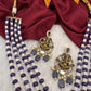 Ganesha Geru Finish Beads Color Stone Necklace - Purple