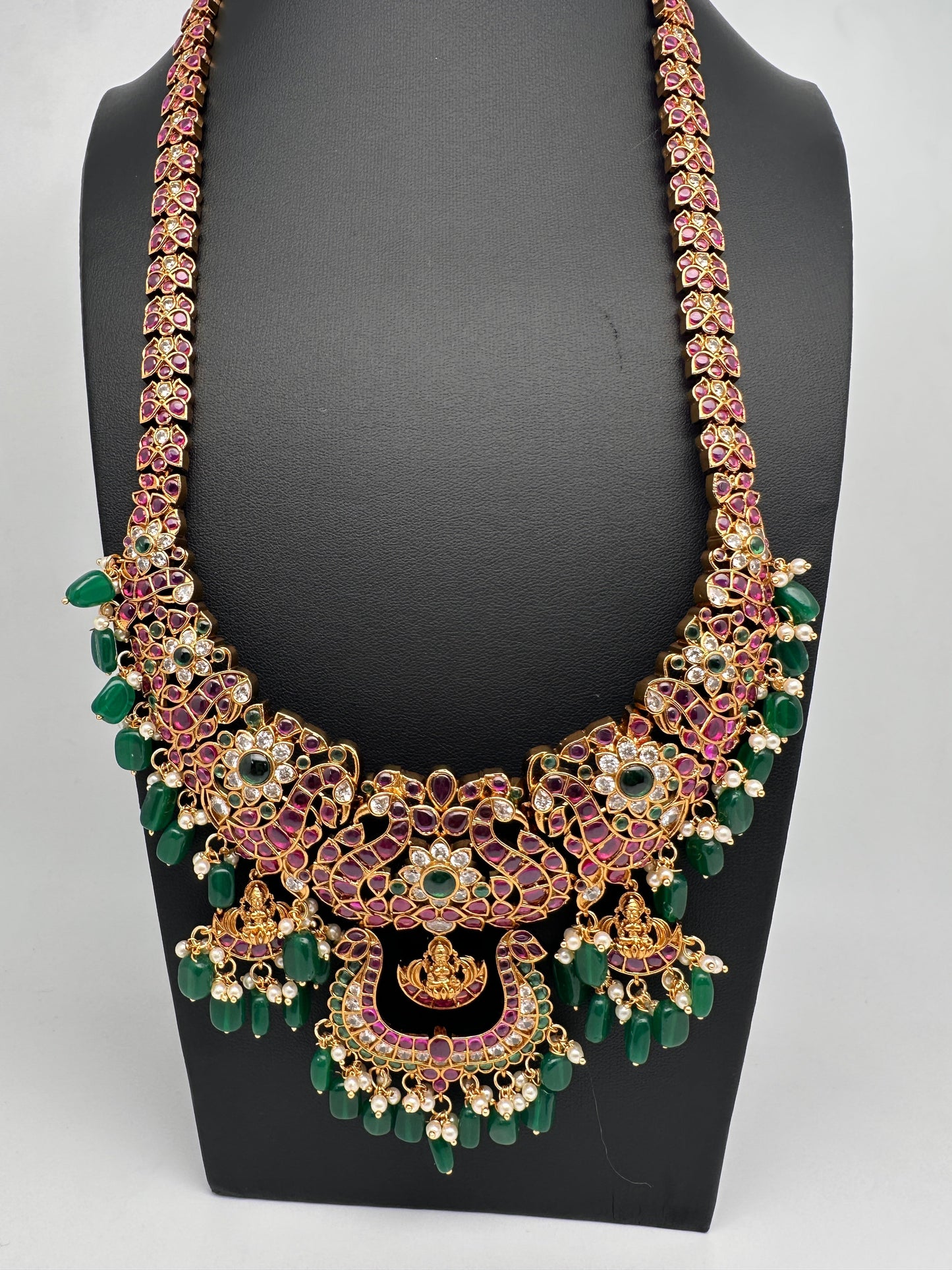 Kemp CZ Pearls Guttapusalu Long Necklace