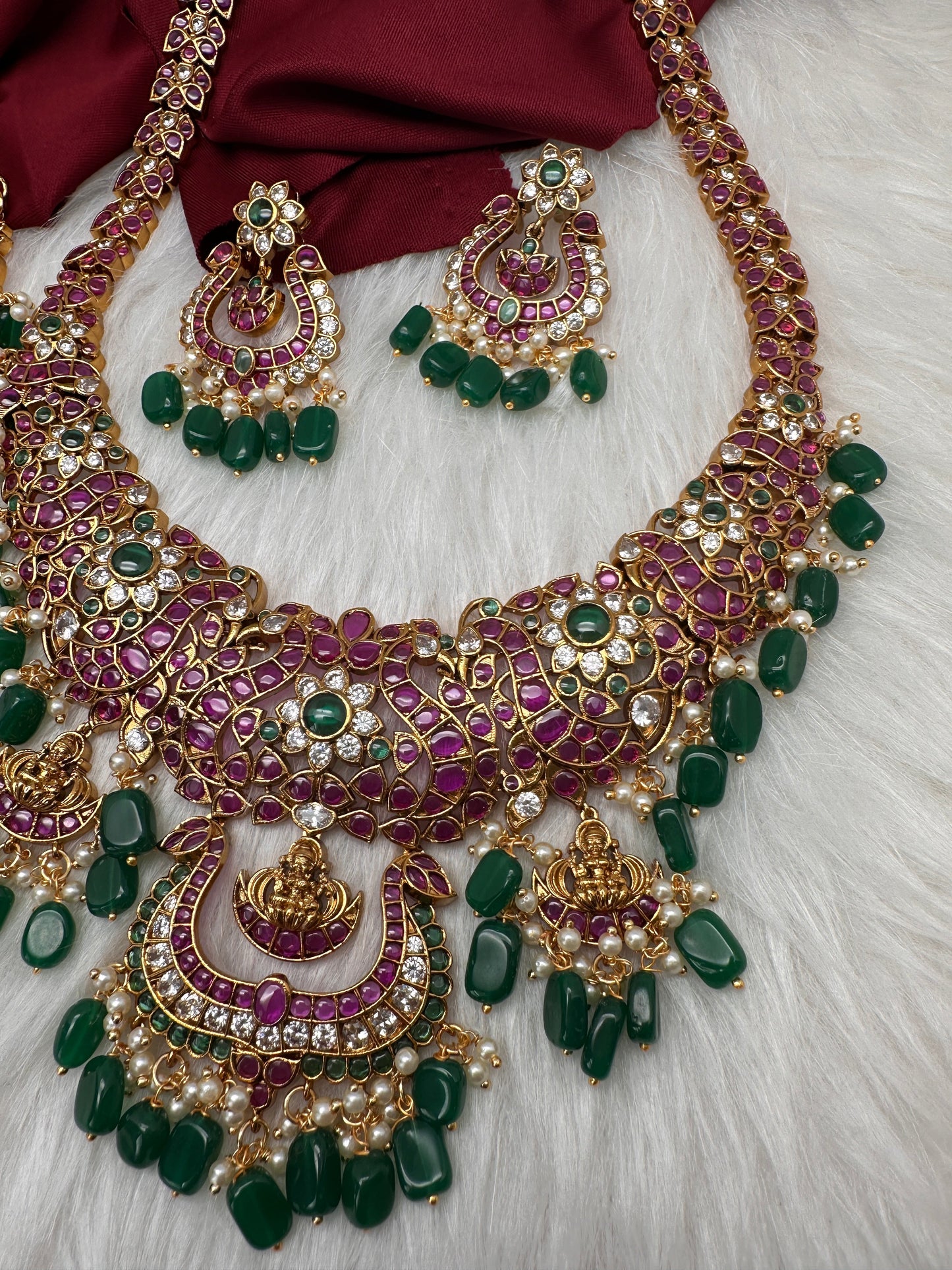 Kemp CZ Pearls Guttapusalu Long Necklace