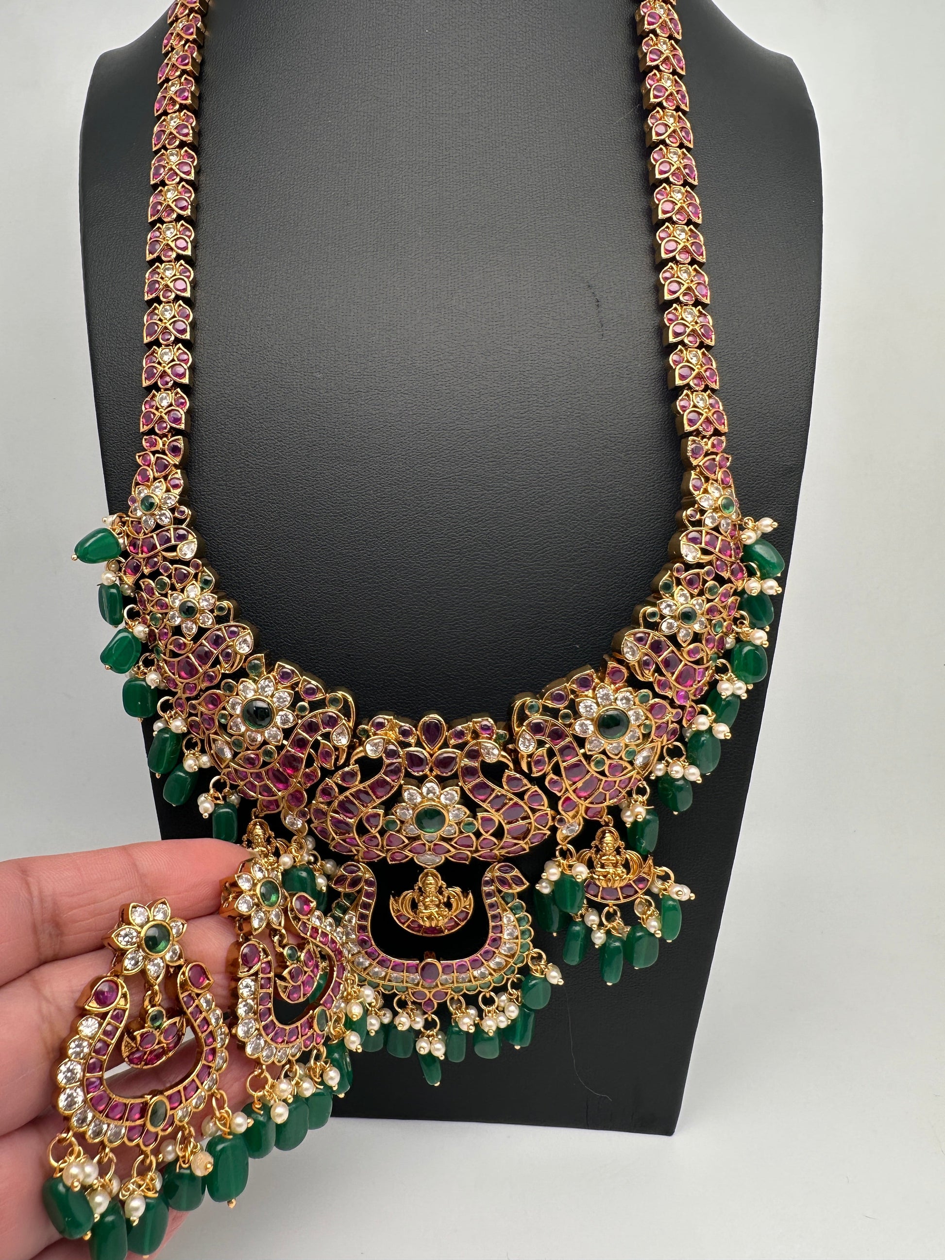 Kemp CZ Pearls Guttapusalu Long Necklace