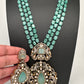 Victorian Moissanite Color Stone Necklace - MintGreen
