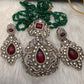 Victorian Moissanite Color Stone Necklace - Multi