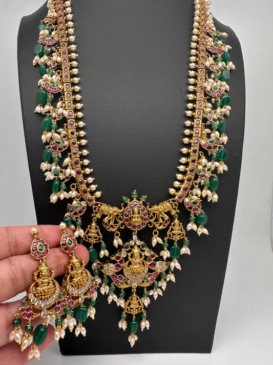 Green Goddess Lakshmi Rice Pearls Guttapusalu