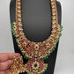 Potta Stones Emerald Beads Pearls Ethnic Long Necklace