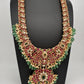 Potta Stones Emerald Beads Pearls Ethnic Long Necklace