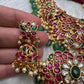 Potta Stones Emerald Beads Pearls Ethnic Long Necklace