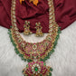 Potta Stones Emerald Beads Pearls Ethnic Long Necklace