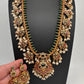 Kempu Rice Pearls Matte Guttapusalu Long Necklace