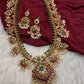 Kempu Rice Pearls Matte Guttapusalu Long Necklace