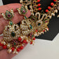 Mango Kempu Rice Pearls Matte Guttapusalu Long Necklace - Coral